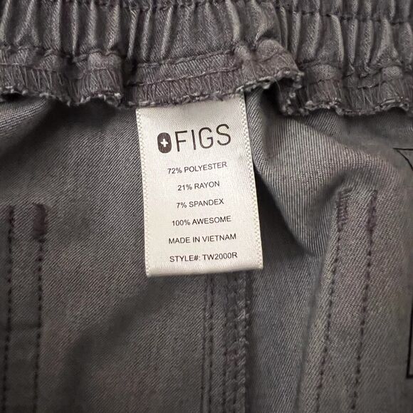 Figs Womens Small Yola Skinny Scrub Drawstring Scrubs Technical Gray Teal Cords - Picture 12 of 14